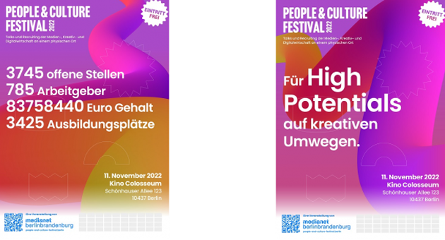 War of Talents: People & Culture Festivals startet Recruiting-Kampagne - Der Kampagnen-Mix für das Festival 'Event & People' umfasst neben Printpublikationen und Online auch berlinweit OOH - Foto: We Do communication